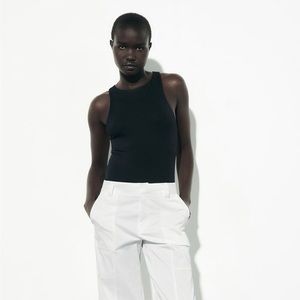 Zara Black Halter Neck Bodysuit Size L